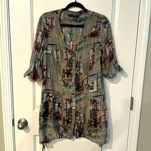 j.j. garella Button Down Shirt Dress, Size M